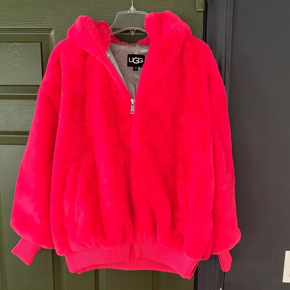 UGG Hot Pink Fuzzy Jacket